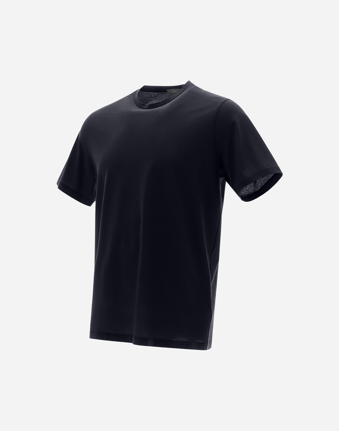 Herno T-shirt In Crepe Jersey In Navy Blue