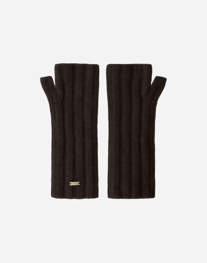 Herno GLOVES IN PURE CASHMERE Dark Chocolate MANIC006D710408800