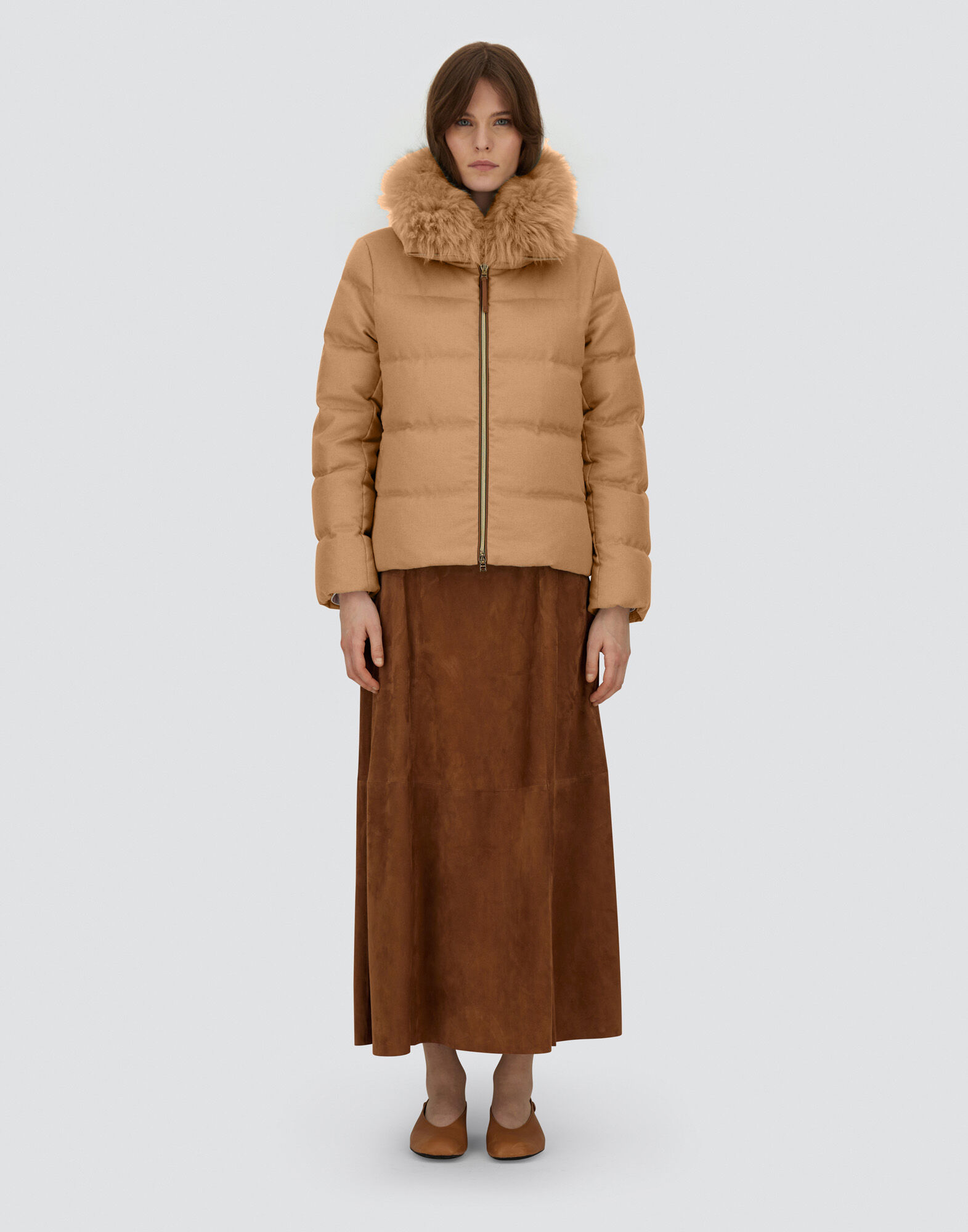 Herno ベージュ コート Made in Italy HERNO ヘルノ レディース ダウンジャケット ベージュ PI0177DIC 12017