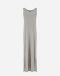 Herno RESORT DRESS IN LUREX SUMMER RIBS Light Grey AB00006DR570389406