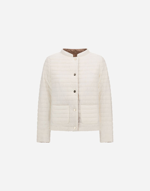 Herno REVERSIBLE JACKET IN ECOAGE AND NYLON ULTRALIGHT White/Camel PI001892D12456ZM011026