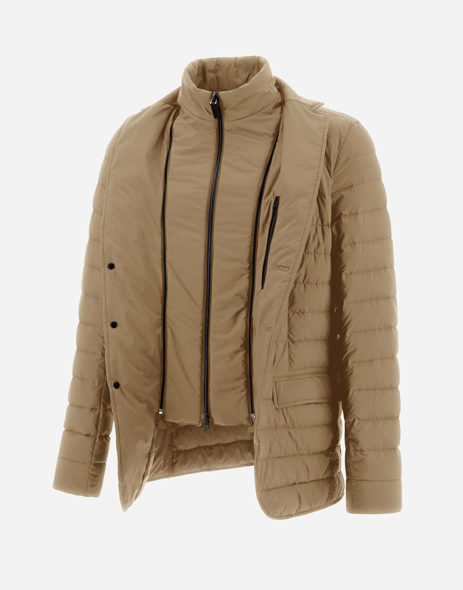 Herno single-breasted scuba coat - Blue