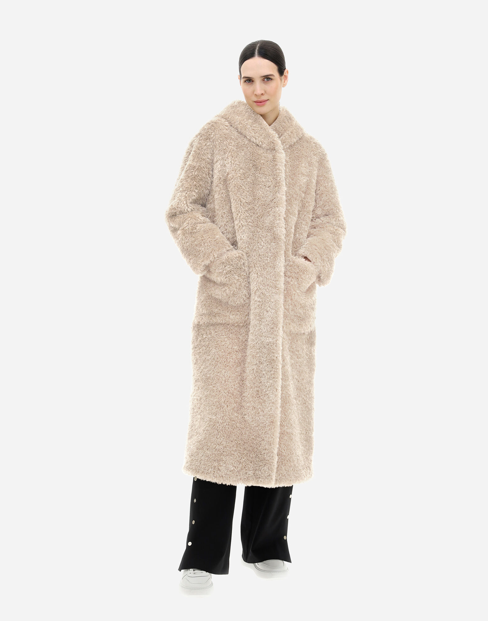 GIACCONE CURLY FAUX FUR HDM en Chantilly pour femme Herno