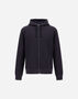 Herno RESORT JACKET IN KNIT EFFECT INTERLOCK AND TRAVEL NYLON PONENTE Navy Blue JC00021UR560209200
