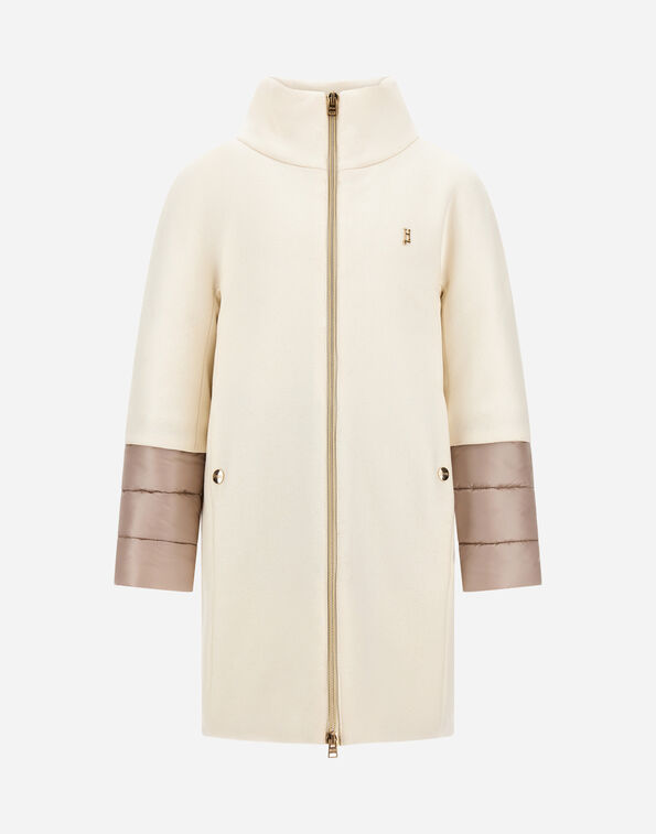 Herno COAT IN ECOWOOL AND NYLON ULTRALIGHT Camel CA000014G333442157