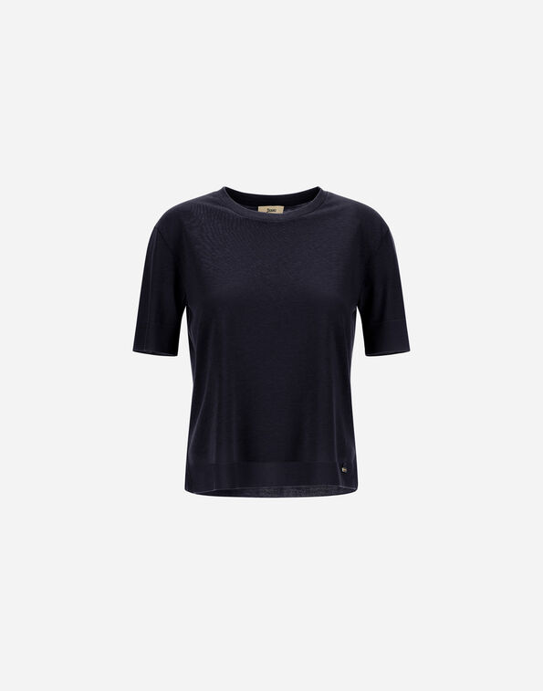 Herno T-SHIRT IN GLAM KNIT&nbsp;EFFECT Navy Blue JG000223D520569200