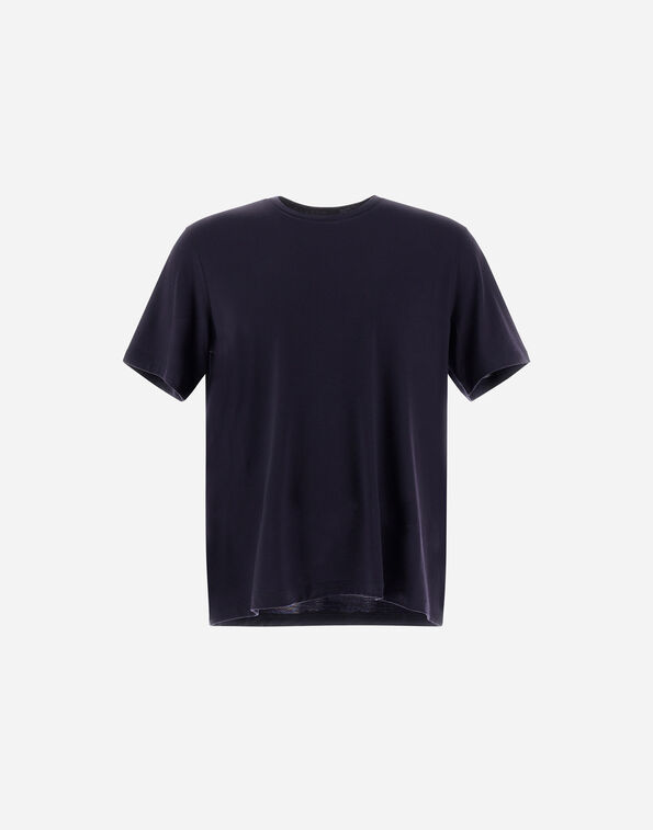 Herno RESORT T-SHIRT IN SOFT WOOL JERSEY Navy Blue JG00036UR520689200
