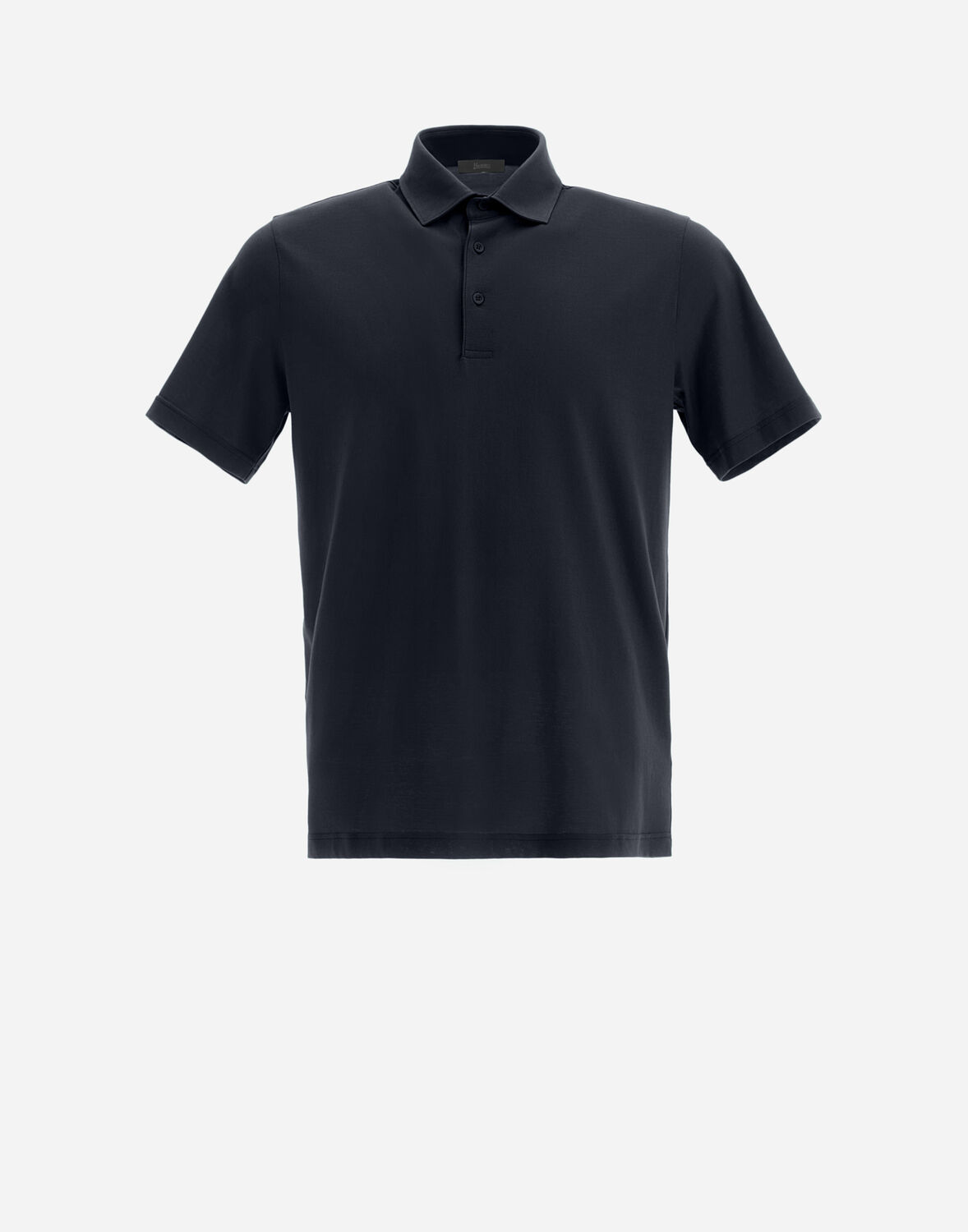 Herno Polo Shirt In Crepe Jersey - Male Men New Arrivals Navy Blue 62