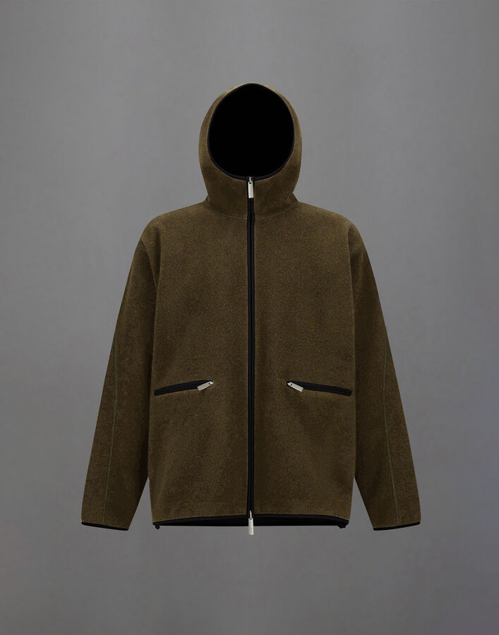 Herno LAMINAR SWEATSHIRT IN POLAR FLEECE AND EXTRA LIGHT STRETCH PADDED Greener Pastures JC00022UL500827420