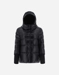 Herno RESORT NYLON ULTRALIGHT AND YOGA FLEECE CAPE Black PI072DR120179300