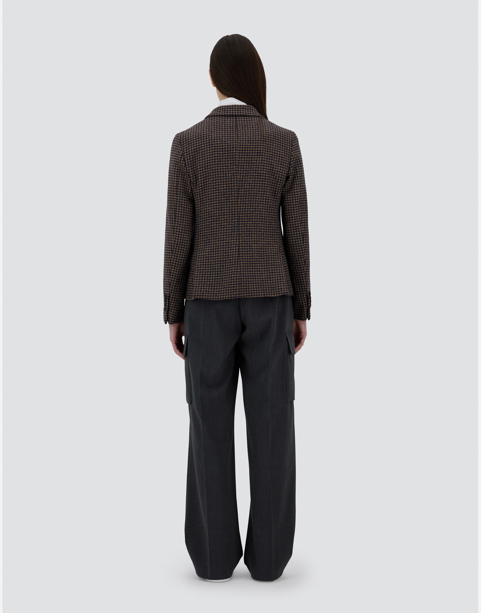 【送料&関税込】Dolce & Gabbana Pied De Poule Midi Coat BLAZER IN PIED DE POULE FANTASY in Blue/Beige for Women | Herno®