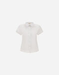 Herno SHORT-SLEEVED WOMEN'S SHIRT MADE OF SPRING ULTRALIGHT SCUBA White CM0001DCB12509S1000