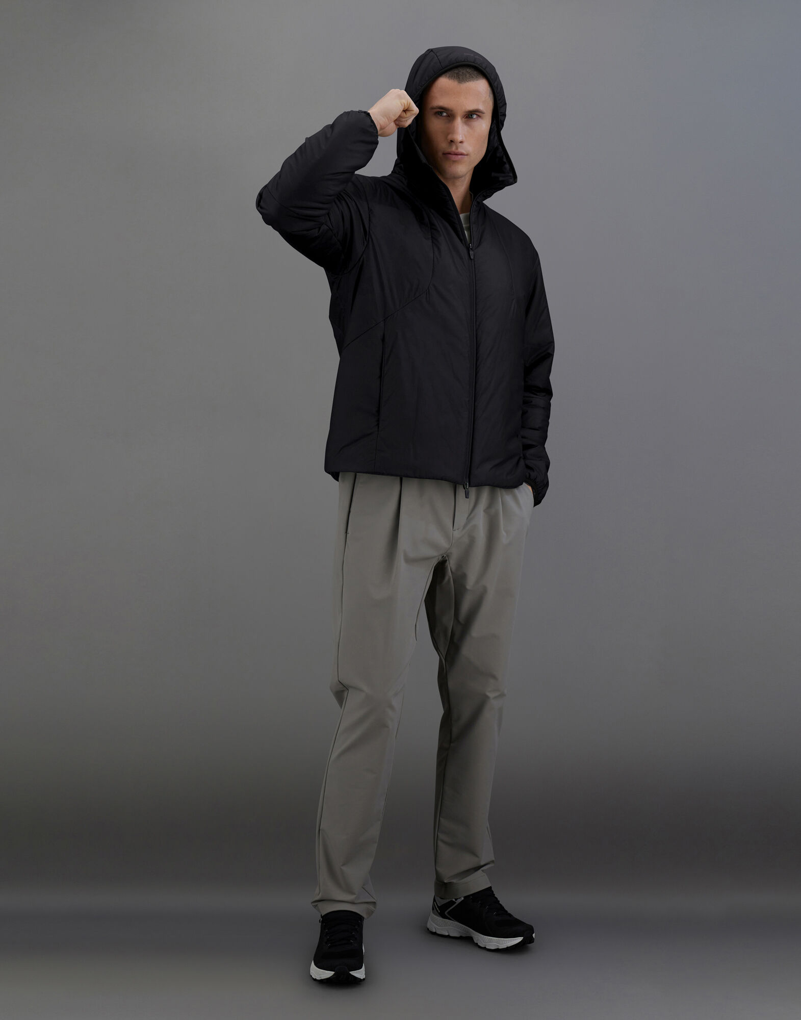 LAMINAR JACKET IN TRANSLUCENT RIPSTOP in Black for Men | Herno®