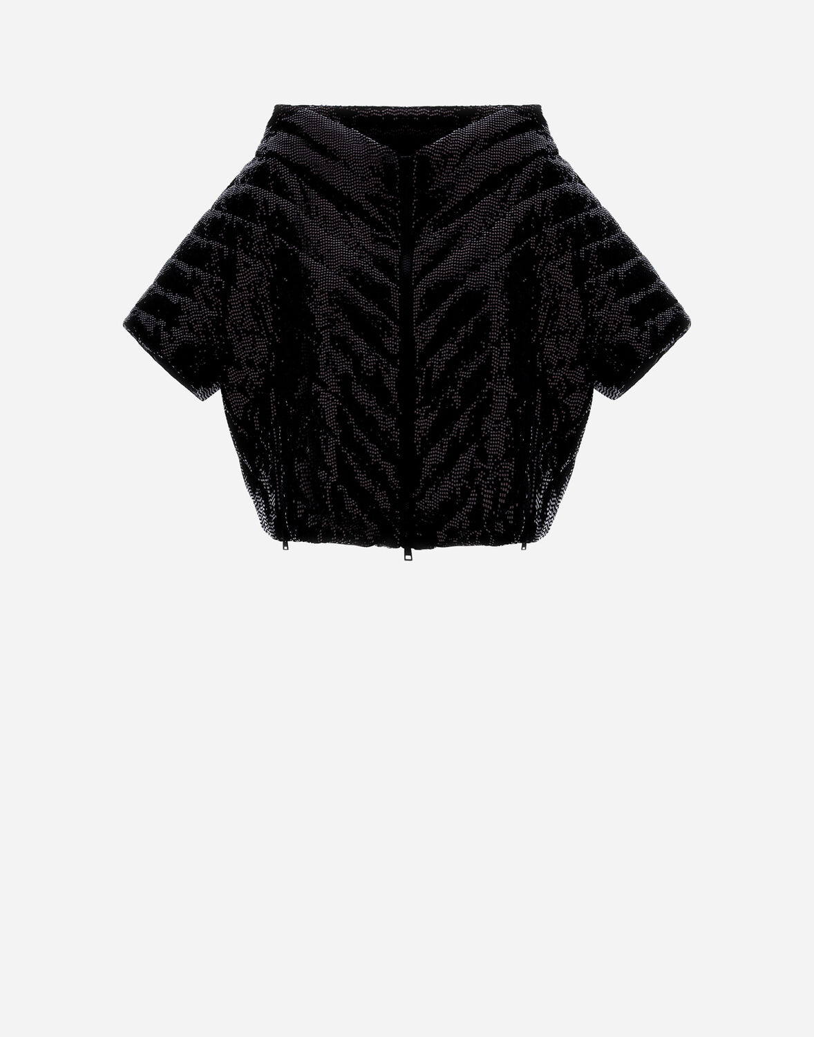 Herno マイクロ スパンコール Aラインジャケット In Black