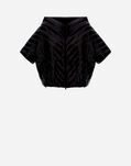 Herno MICRO SEQUIN A-LINE JACKET Black PI001887D12569S9300