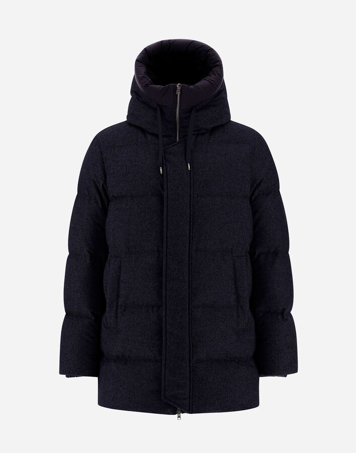 Herno JACKET IN CASHMERE, SILK AND ECOAGE Navy Blue PI001143U380879200