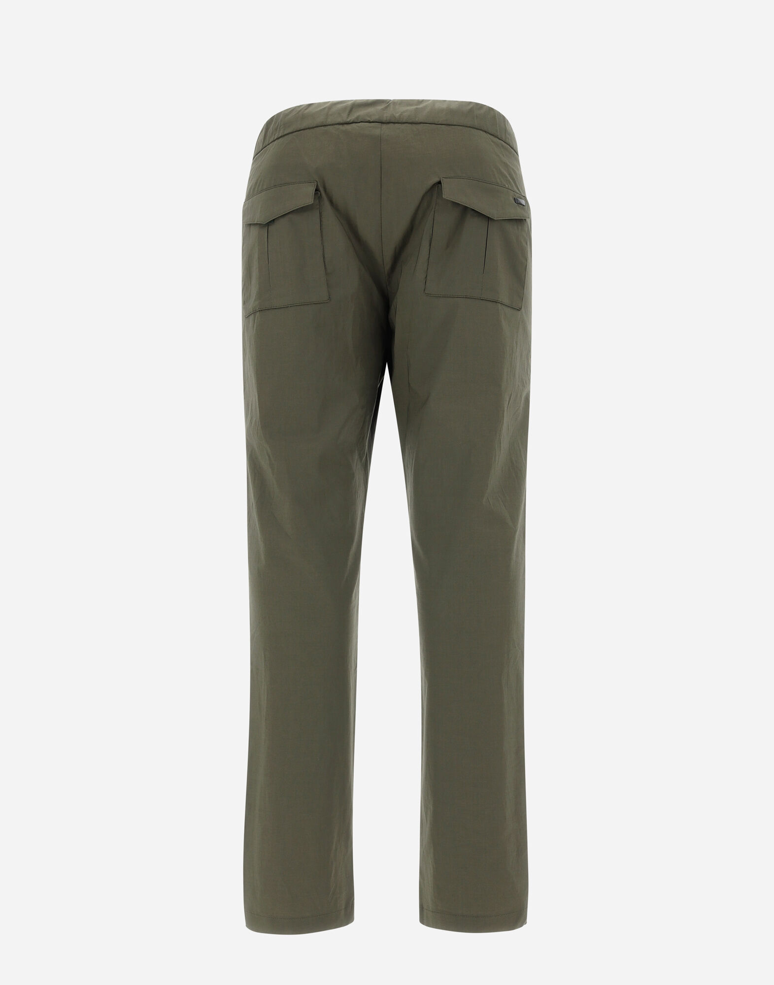 TROUSERS IN LIGHT COTTON STRETCH in Light Military for Men Herno