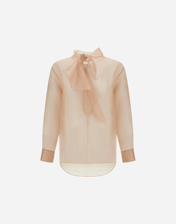 Herno TOP IN MULBERRY SILK ORGANZA Powder Pink BL000047D160144035