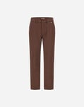 Herno RESORT TROUSERS IN COTTON FEEL Dark Chocolate PT00046DR125318810