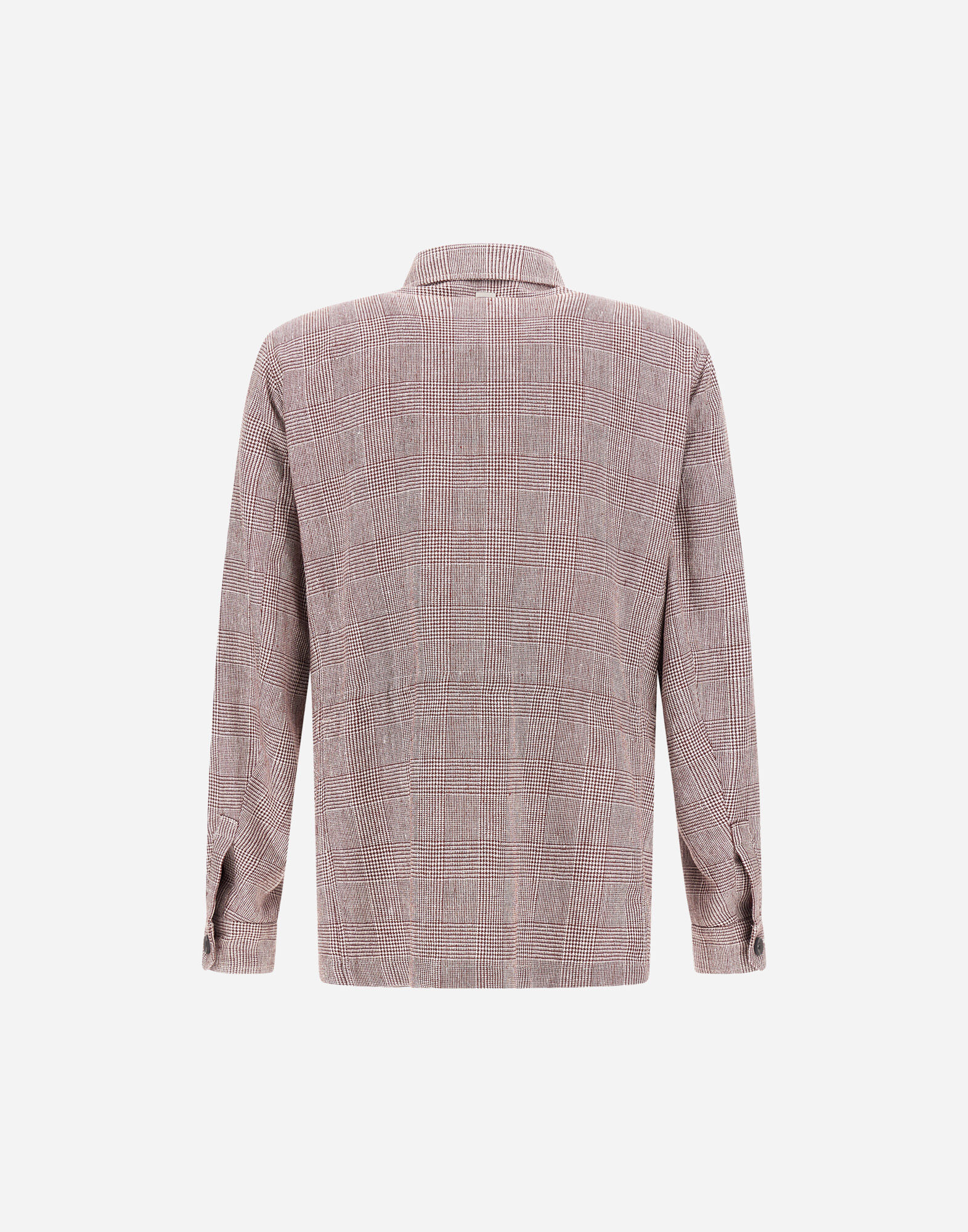 メンズ FIELD JACKET IN GLEN CHECK LINEN ボルドー | Herno® (ヘルノ)