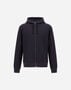 Herno RESORT KNIT EFFECT INTERLOCK AND TRAVEL NYLON PONENTE JACKET Navy Blue JC00021UR560209200