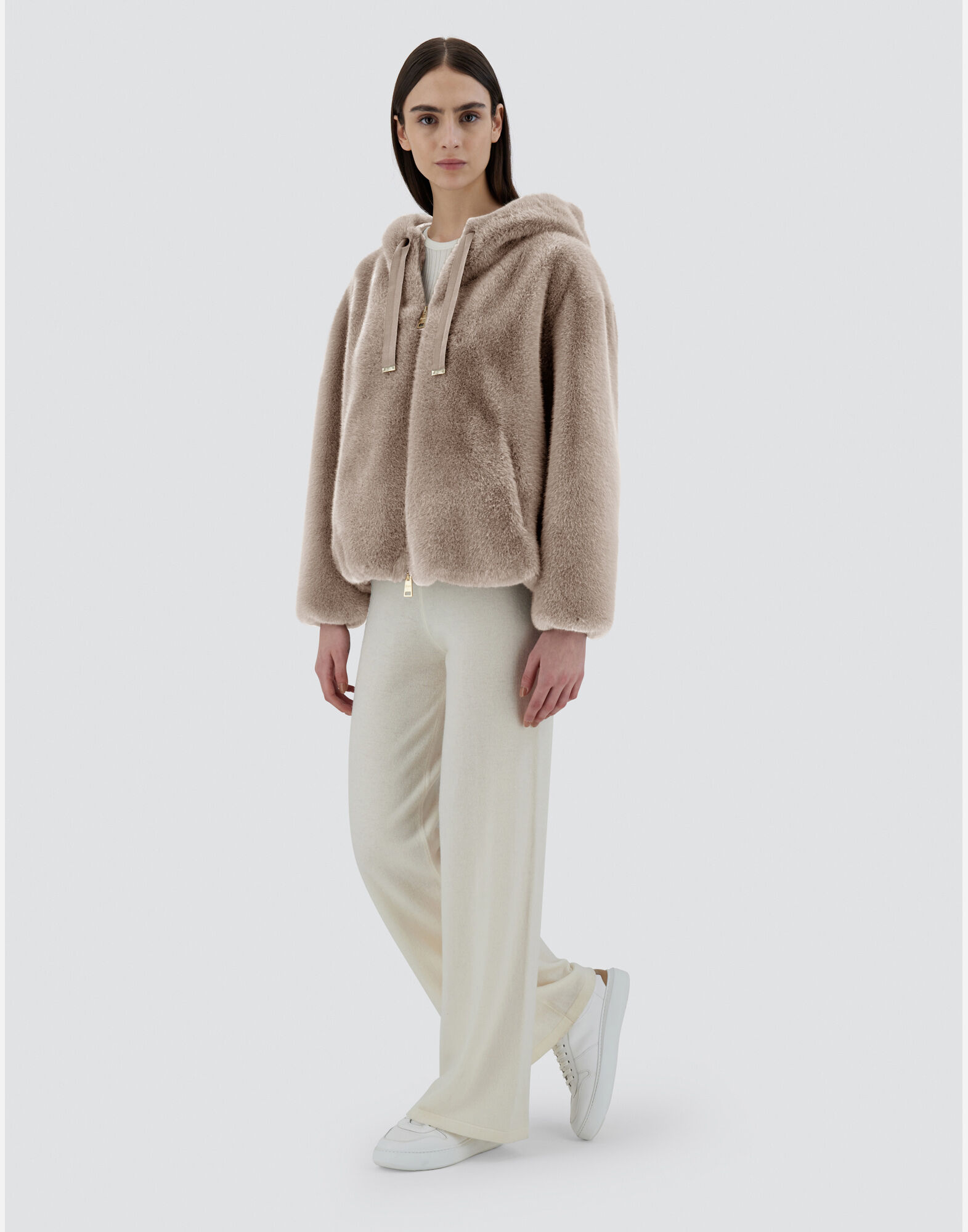 SWEATSHIRT IN FAUX MINK FUR in Chantilly for Women Herno