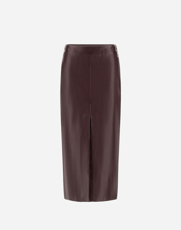 Herno LEATHER-EFFECT SKIRT Bordeaux GN000121D129286715