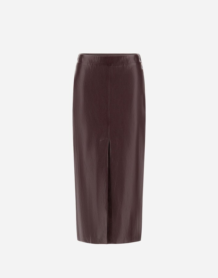 Herno LEATHER-EFFECT SKIRT Bordeaux GN000121D129286715