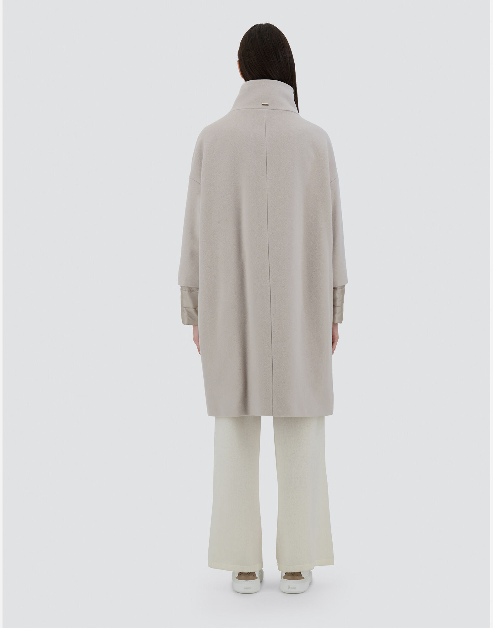 CAPPOTTO LUXURY IN NYLON ULTRALIGHT E LANA in Chantilly da Donna