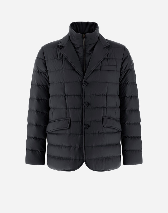 Herno BLAZER IN ARENDELLE AND MONOGRAM Navy Blue PI001177U12414Z9200