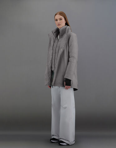 レディース ラミナー ゴアテックス 2レイヤー Aシェイプ コート グレー  