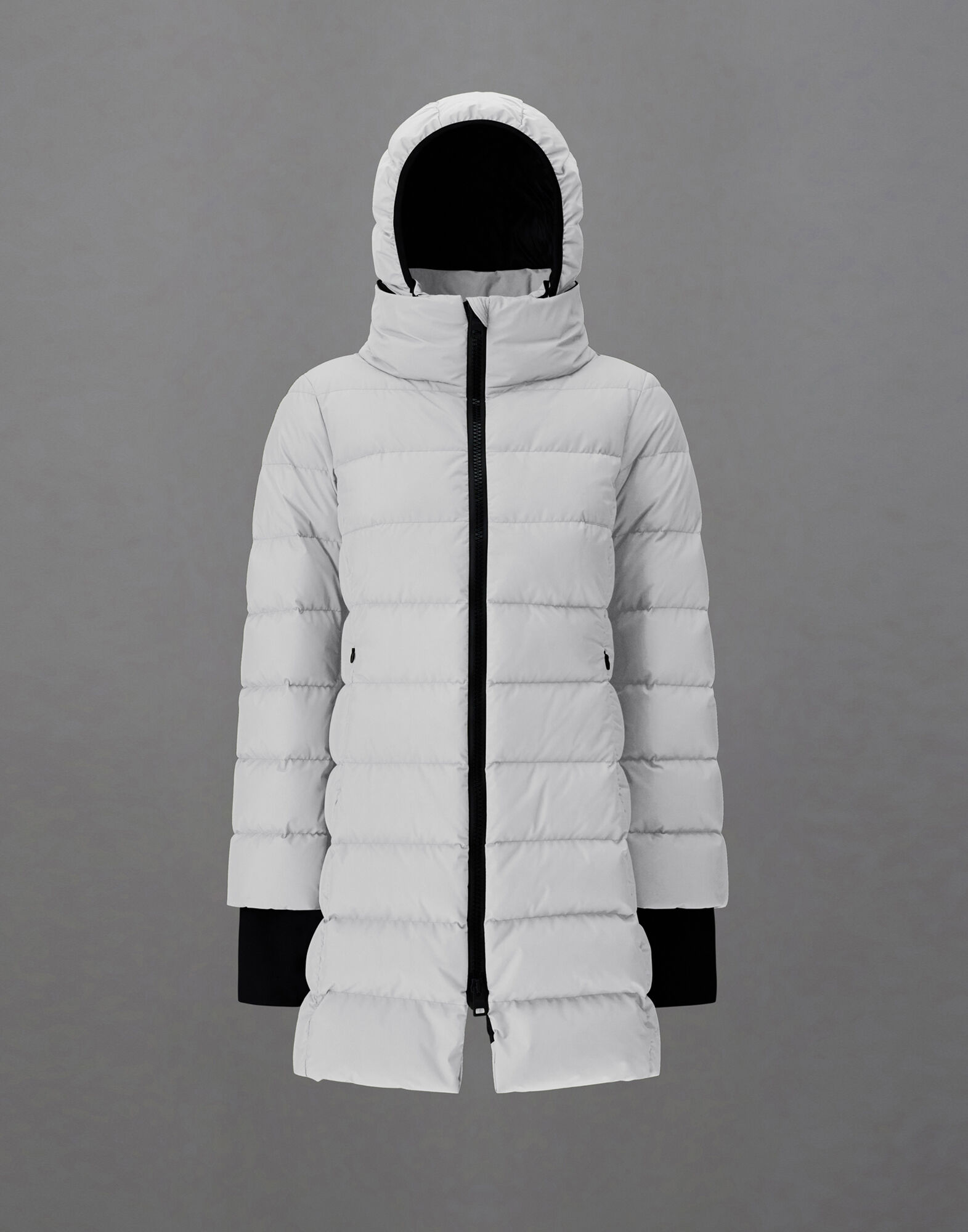 LAMINAR SLIM FIT COAT IN GORE TEX INFINIUM WINDSTOPPER in Ice for Women Herno