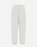 Herno VISCOSE EFFECT TROUSERS Grey Pearl PT000023D126079402