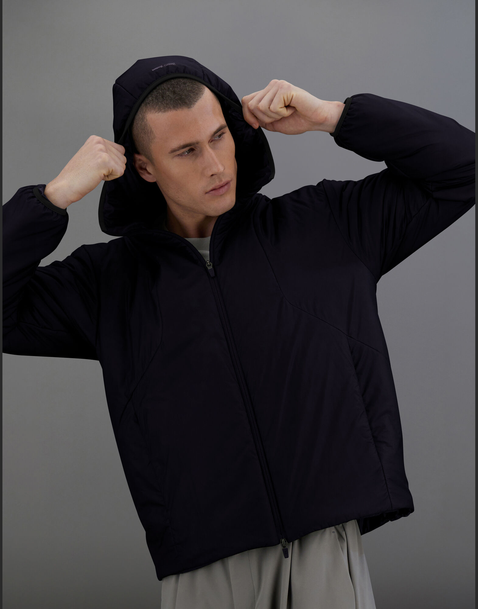 LAMINAR JACKET IN TRANSLUCENT RIPSTOP in Black for Men Herno