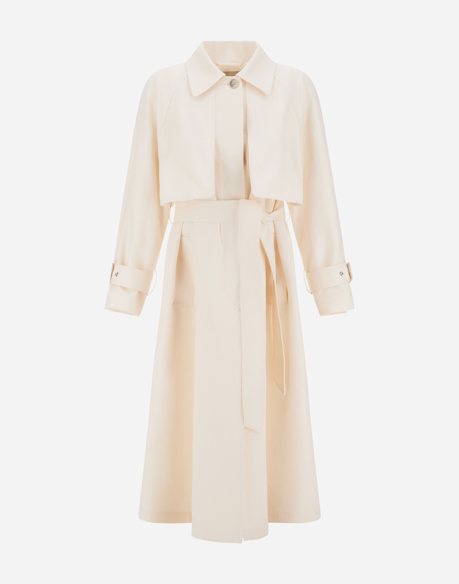 TRENCH COAT IN FRESH CRINKLE WOVEN in Ivory for Women | Herno®