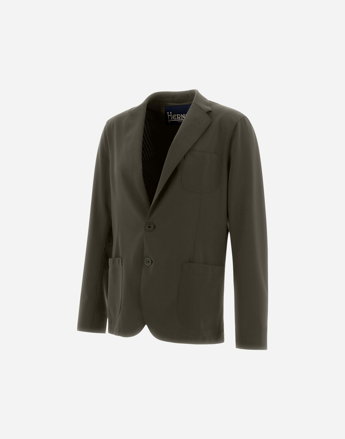 Herno Light Technical Blazer In Light Military