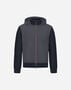 Herno RESORT IN CARDIGAN IN COB CARDED G.5 WOOL AND TRAVEL NYLON PONENTE Navy Blue MC00048UR701469200