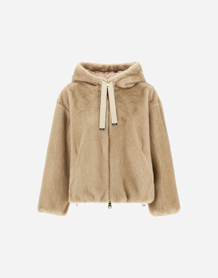 HERNO メランジオルタナティブミンクファー ボンバージャケット