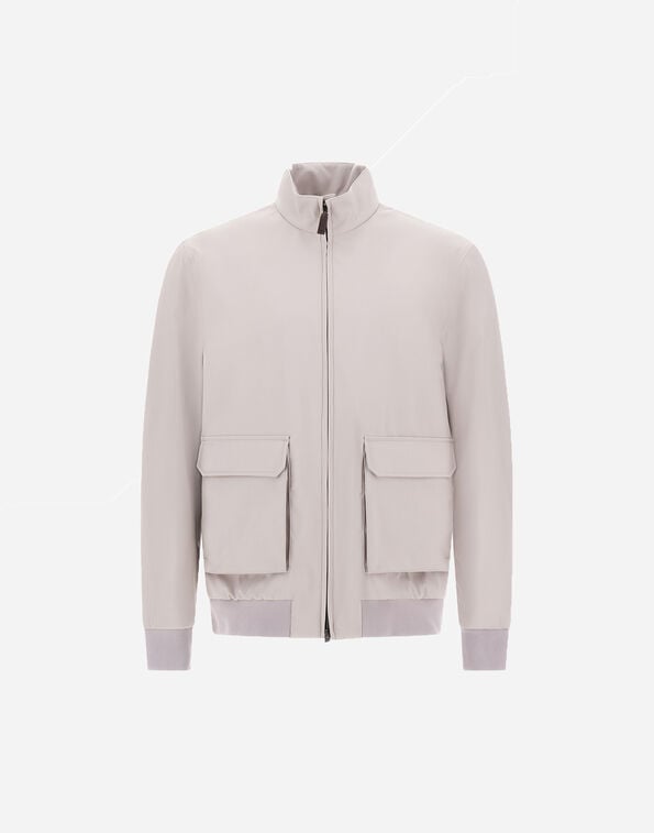 Herno BOMBER IN 3 LAYERS WOOL STORM Grey Pearl GI000587U334109403