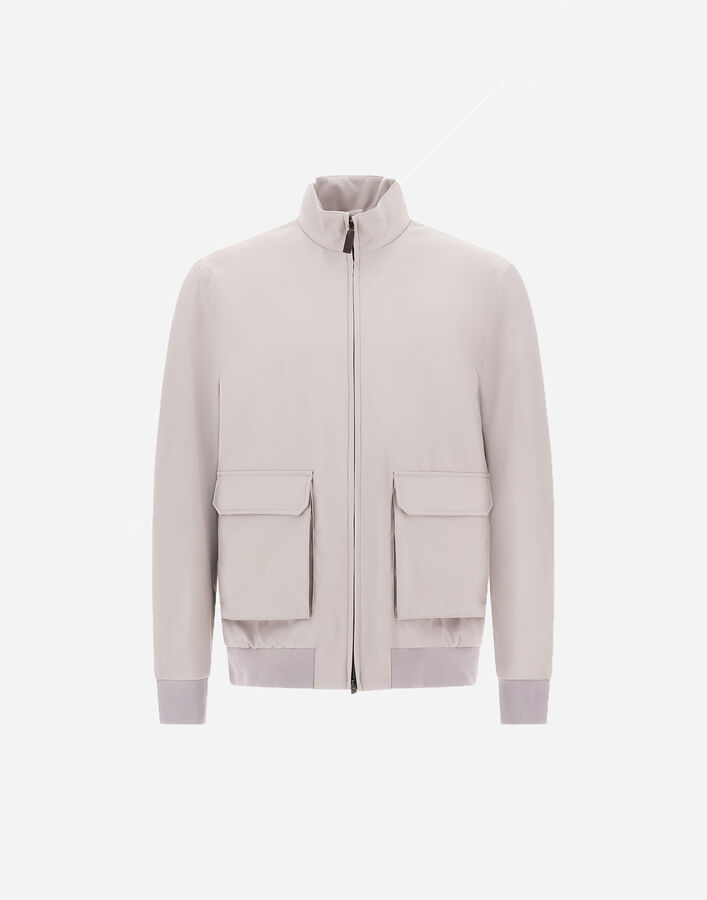 Herno BOMBER IN 3 LAYERS WOOL STORM Grey Pearl GI000587U334109403