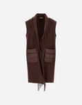 Herno RESORT WAISTCOAT IN WARMY & NYLON ULTRALIGHT Dark Chocolate GC00067DR333958810