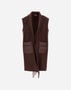 Herno RESORT WAISTCOAT IN WARMY & NYLON ULTRALIGHT Dark Chocolate GC00067DR333958810
