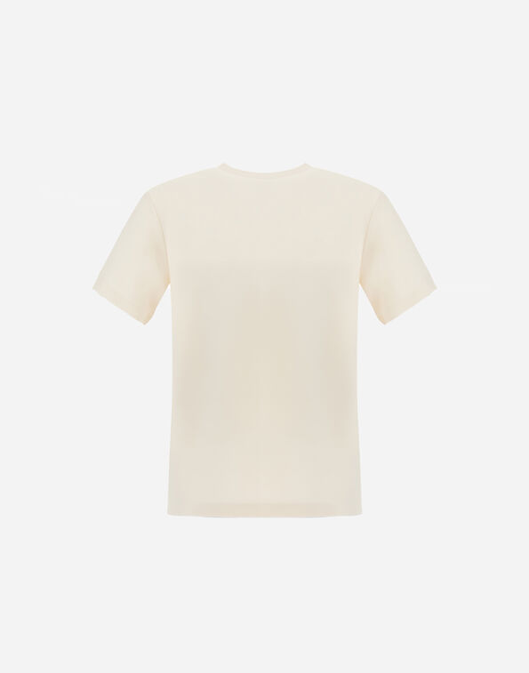 Herno COTTON AND CASHMERE DOUBLE PIQU&Eacute; T-SHIRT White JG000289U540071000