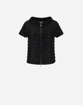 Herno LEDA SEQUIN SHORT-SLEEVED CAPE Black PI1263D123759300