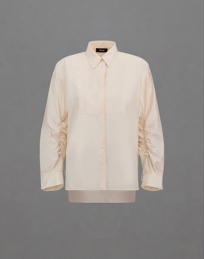 Herno LAMINAR SHIRT IN R-TECH NYLON Milk White CM00010DL128511100