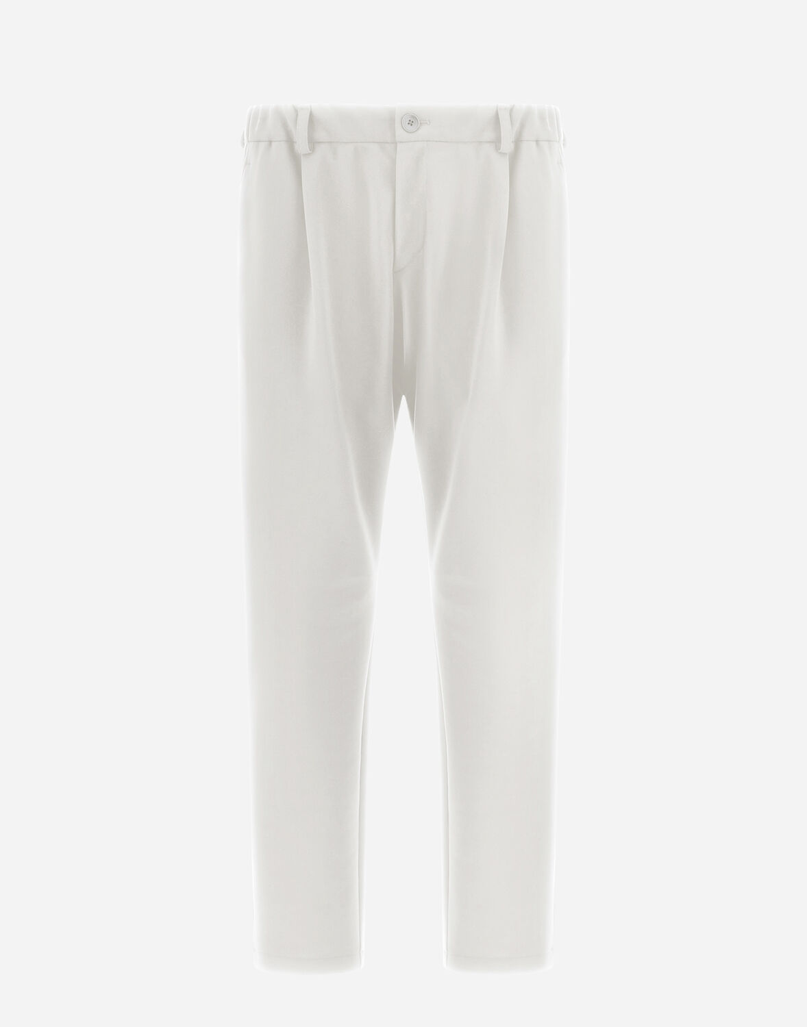 Herno Inverted-pleat Tapered Trousers In White