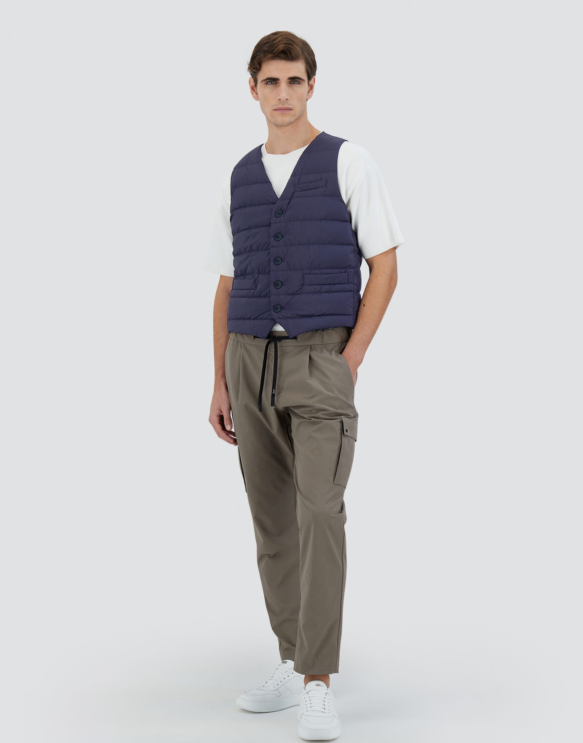 Herno Gilet Imbottito Piuma Linea Legend In New Blue