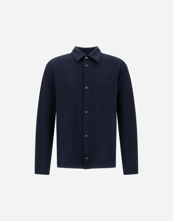 Herno SHIRT IN JERSEY KNIT EFFECT Blue CM000028U520599201