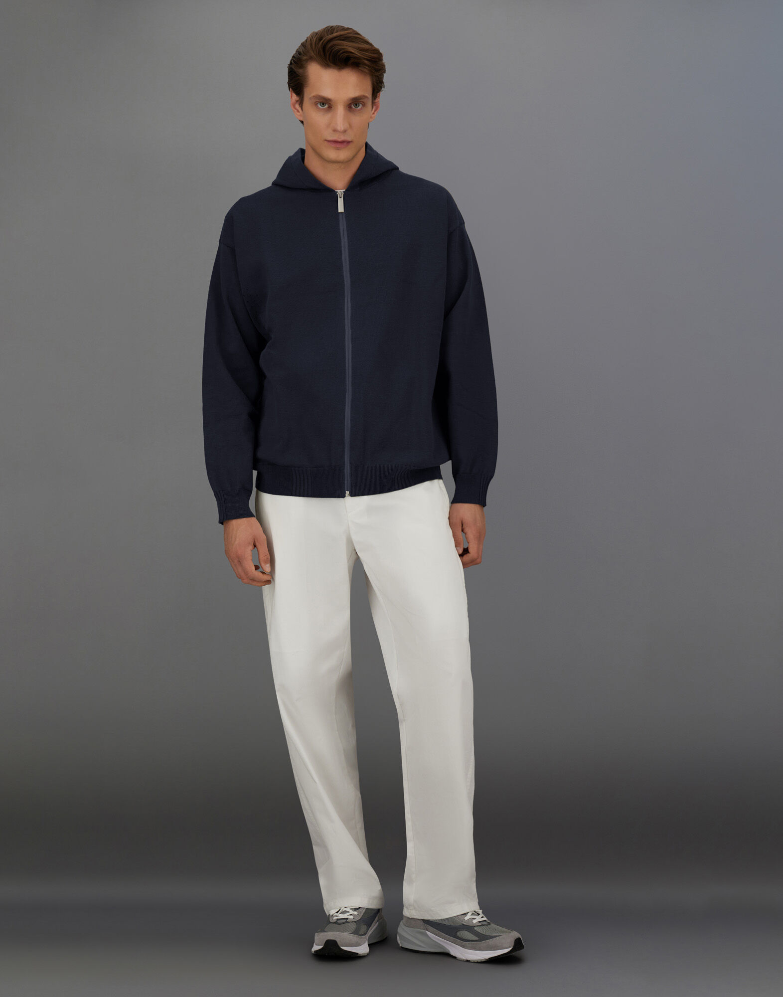 LAMINAR HOODIE IN CO/R-NY in Navy Blue | Herno®