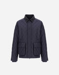 Herno NYLON CHAMONIX AND WAXED TECH COTTON JACKET Navy Blue GI000530U12004Z9200